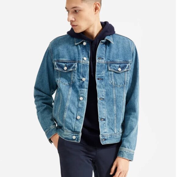 EVERLANE Denim Jacket Classic Blue Wash 100% Cotton  | Size S - Picture 7 of 7